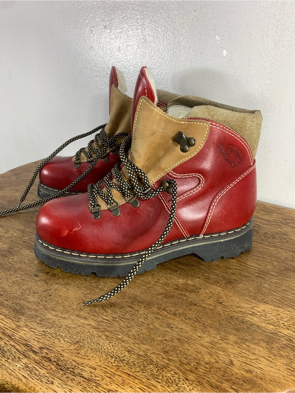 Vintage sauté mouton Winter waterproof hiking boots
